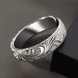 ハワイアン　リング　メンズ　シルバー　男女兼用　お揃い　指輪　フリーサイズ　(リング(指輪))