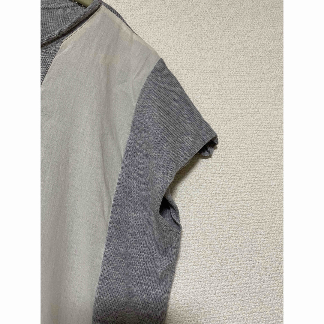 ファビアナフィリッピ　半袖　ニット　カットソー  トップス  レディース　グレー レディースのトップス(Tシャツ(半袖/袖なし))の商品写真