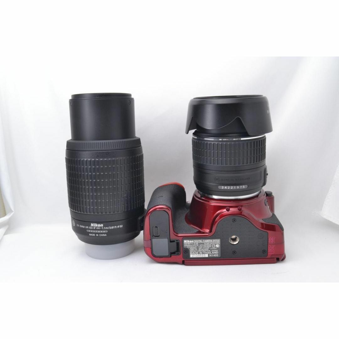 Nikon(ニコン)のNikon ニコン D5500 ダブルズーム♪ 希少カラー★ スマホ/家電/カメラのカメラ(デジタル一眼)の商品写真