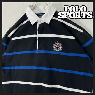 ポロラルフローレン(POLO RALPH LAUREN)のポロスポーツ ボーダー ポロシャツ 刺繍ロゴ 半袖 ポロスポ マルチカラー XL(ポロシャツ)