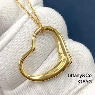 Tiffany & Co. - K18YG ティファニー ネックレス オープンハート TIFFANY&Co.