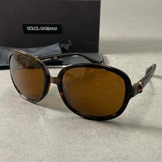 ドルチェアンドガッバーナ(DOLCE&GABBANA)の2e19 《美品》 DOLCE&GABBANA ドルチェアンドガッバーナ サングラス アイウェア D&G ドルガバ DG 4187PD 59□17 ブラウン ケース付属(サングラス/メガネ)