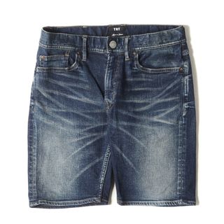 美品 TMT ティーエムティー パンツ サイズ:S 20SS ヴィンテージ加工 ストレッチ デニム ショーツ HYBRID-STRETCH DENIM 5P SHORTS インディゴ ボトムス ジーンズ ショートパンツ【メンズ】【中古】