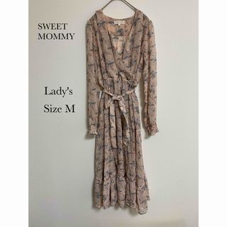 スウィートマミー(SWEET MOMMY)のSWEET MOMMYスウィートマミー　花柄ワンピース　ピンク　Mサイズ(ロングドレス)