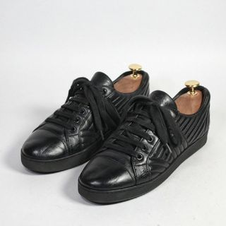 【美品】PRADA マトラッセ ブラック ナッパレザースニーカー