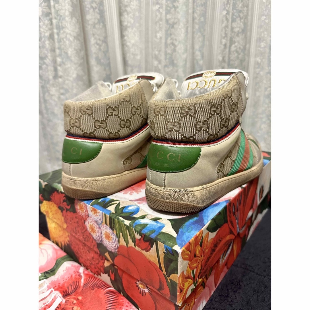Gucci(グッチ)の美品　GUCCI　グッチ　スクリーナー　ハイカットスニーカー　25,5cm メンズの靴/シューズ(その他)の商品写真