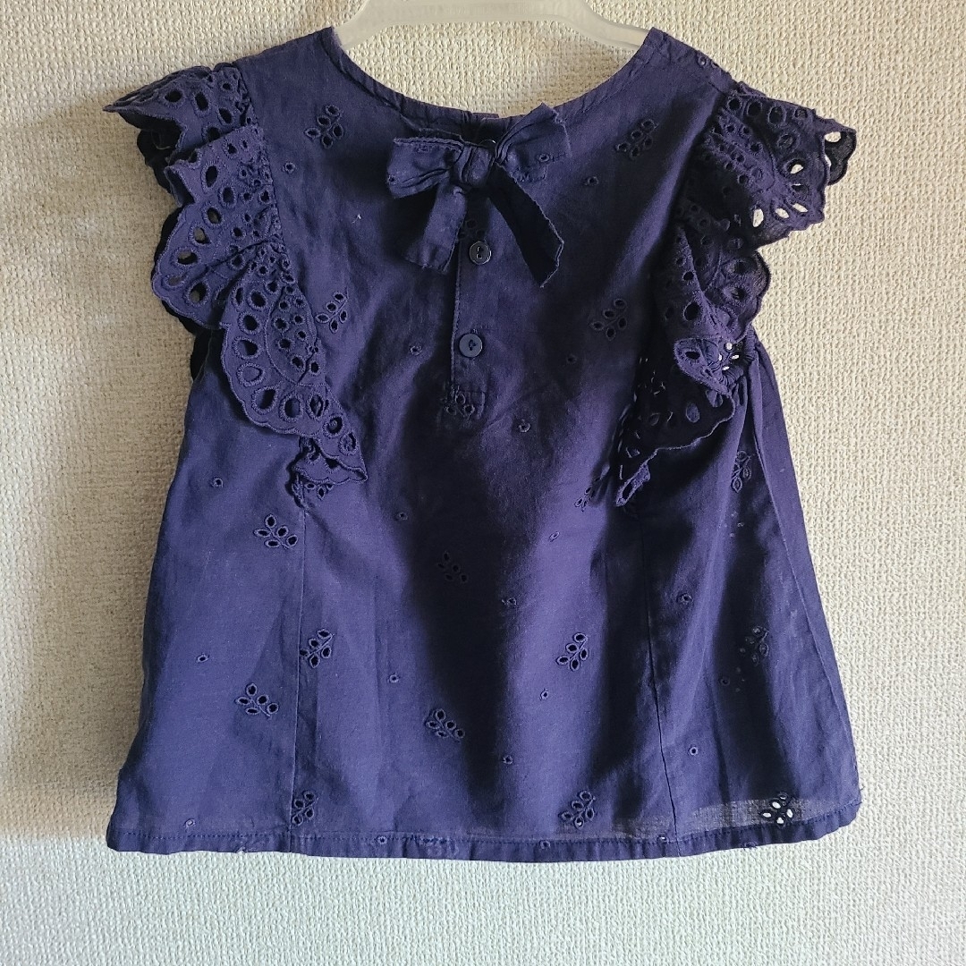 petit main(プティマイン)のプティマイン　お花刺繍トップス　110 キッズ/ベビー/マタニティのキッズ服女の子用(90cm~)(ブラウス)の商品写真