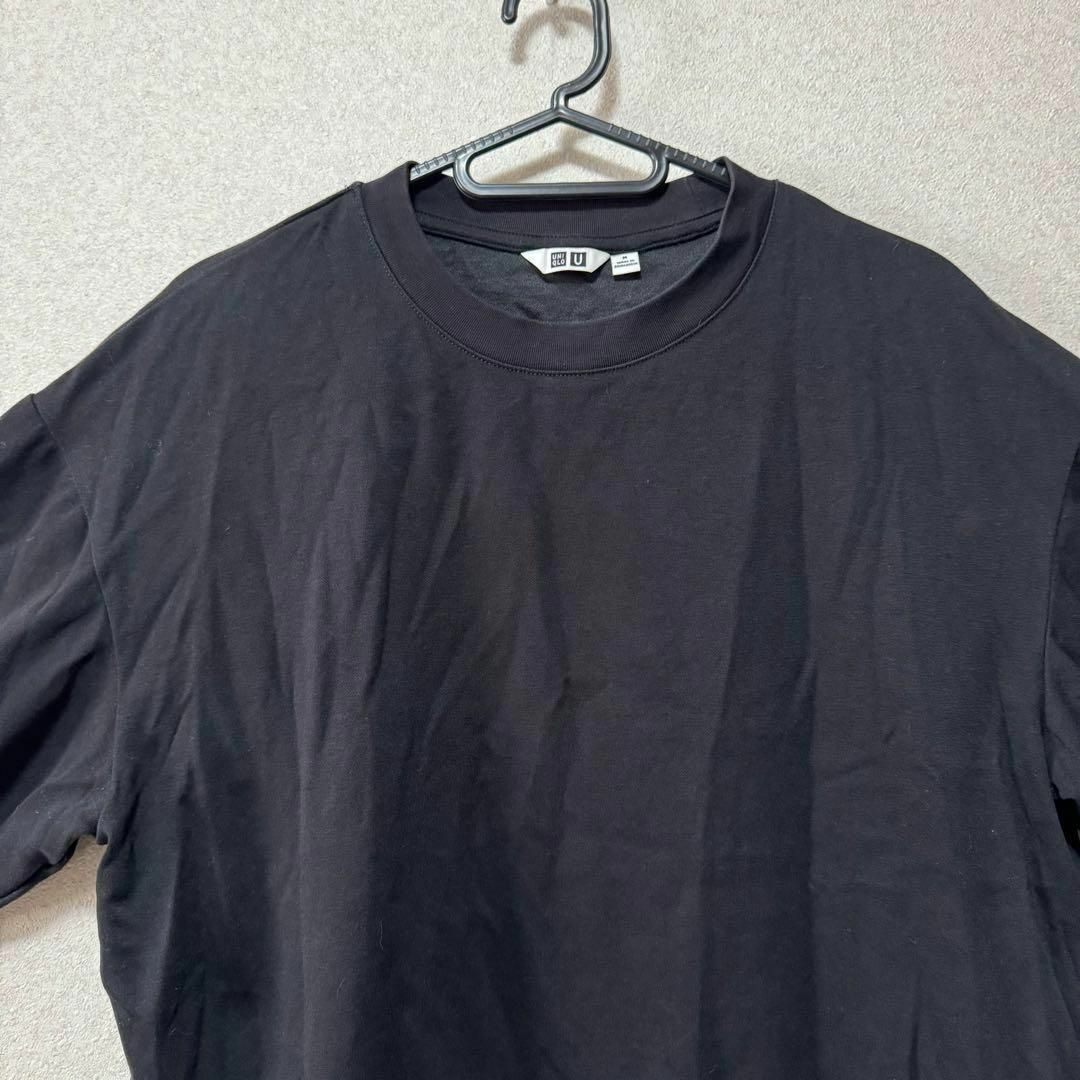 UNIQLO(ユニクロ)の【大人気】UNIQLO ユニクロ 半袖Tシャツ カットソー エアリズム 無地 黒 メンズのトップス(Tシャツ/カットソー(半袖/袖なし))の商品写真