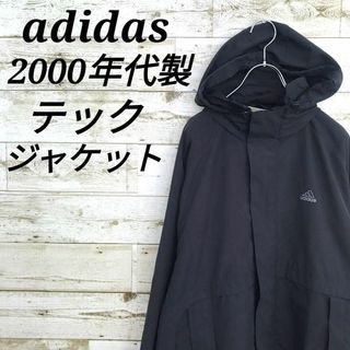 adidas - 【k7029】USA古着00sアディダス刺繍ロゴナイロンテックジャケットパーカー