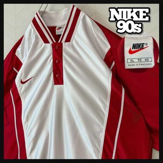 ナイキ(NIKE)の超激レア 90s ナイキ ゲームシャツ ハーフスナップ 超ビックサイズ 美品(Tシャツ/カットソー(半袖/袖なし))