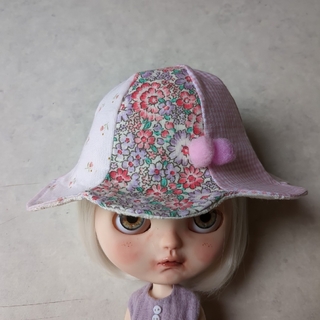ブライス帽子　ピンク３種④(人形)