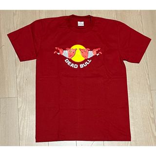 DEAD BULL 赤 おもしろTシャツ サイズ40(Tシャツ(半袖/袖なし))