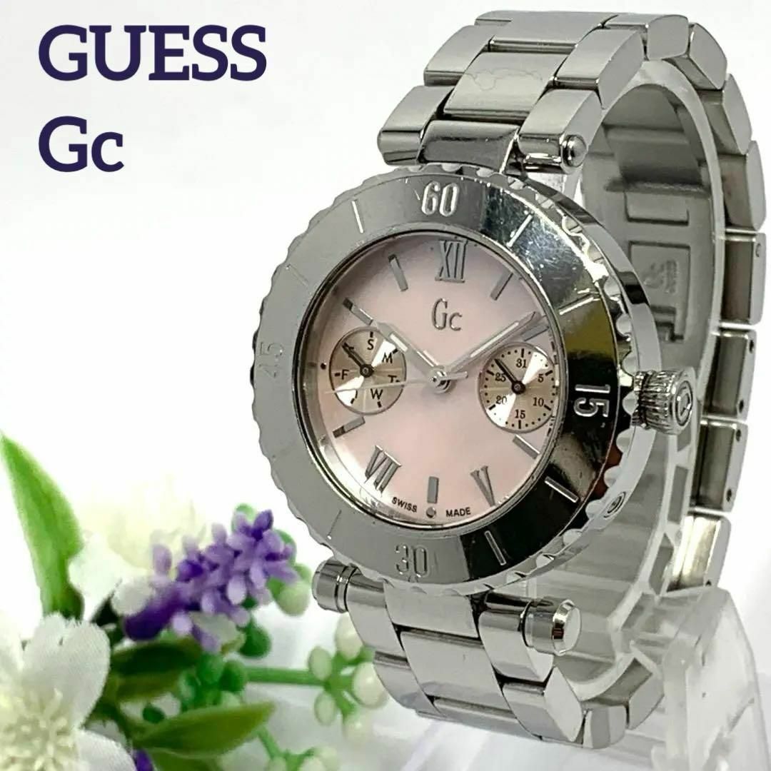 GUESS(ゲス)の365 稼働品 GUESS Gc ゲス SWISS 腕時計 デイデイト 人気 レディースのファッション小物(腕時計)の商品写真