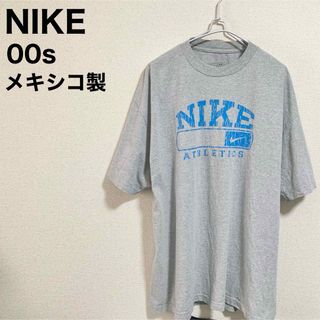 ナイキ(NIKE)の00s NIKE Tシャツ メンズXL グレー メキシコ製 ビッグロゴ デカロゴ(Tシャツ/カットソー(半袖/袖なし))