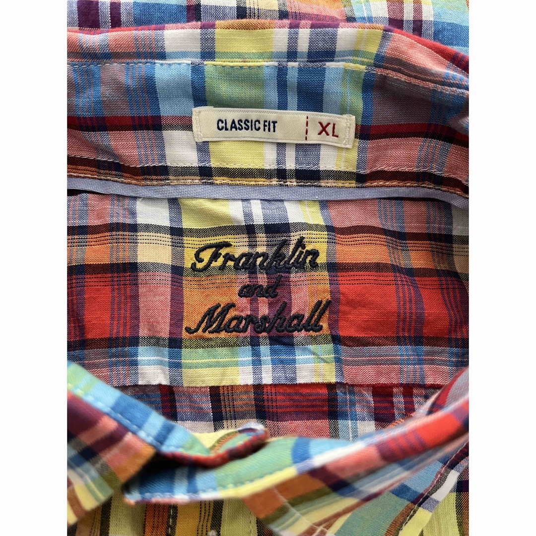 FRANKLIN&MARSHALL(フランクリンアンドマーシャル)の試着のみ　フランクリン&マーシャル　チェック　シャツ　イタリア メンズのトップス(シャツ)の商品写真