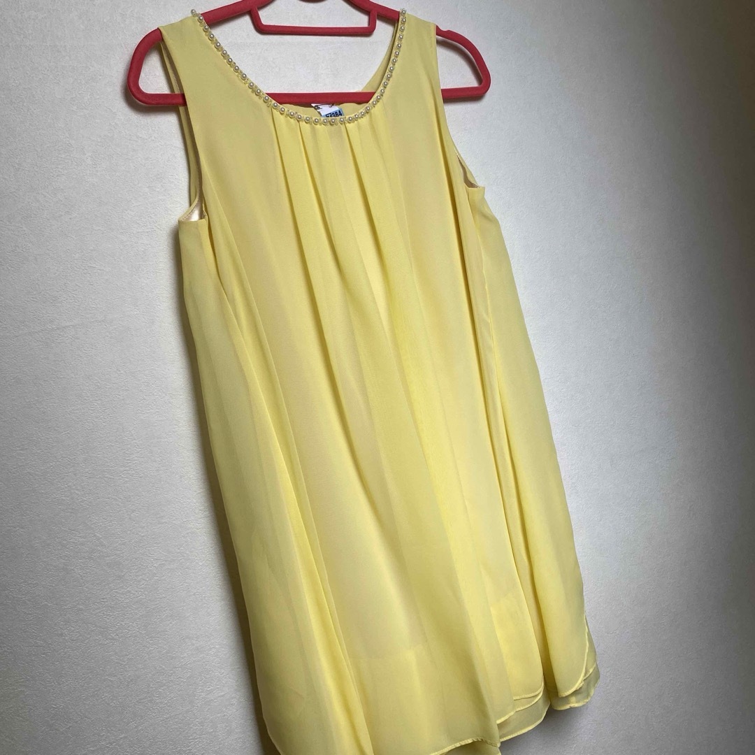 【アプレジュール】イエロー　ワンピース　フォーマル　結婚式　パーティドレス レディースのフォーマル/ドレス(その他ドレス)の商品写真