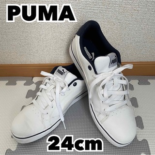 プーマ(PUMA)の◆PUMA◆プーマ✳︎24cm✳︎スニーカー・靴✳︎白×ネイビー(スニーカー)