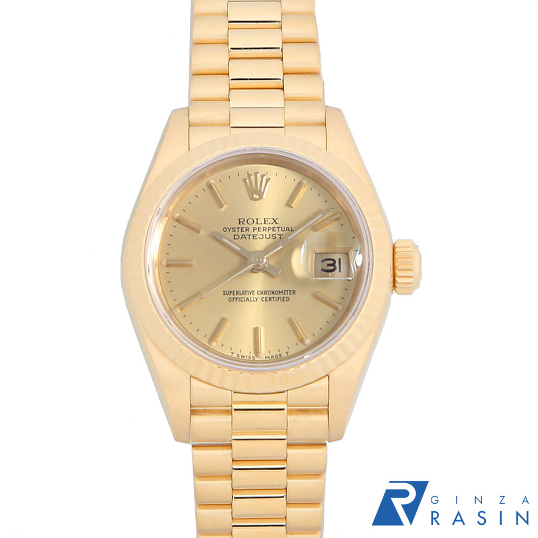 ROLEX(ロレックス)のロレックス デイトジャスト 69178 シャンパン バー R番 レディース 中古 腕時計 レディースのファッション小物(腕時計)の商品写真