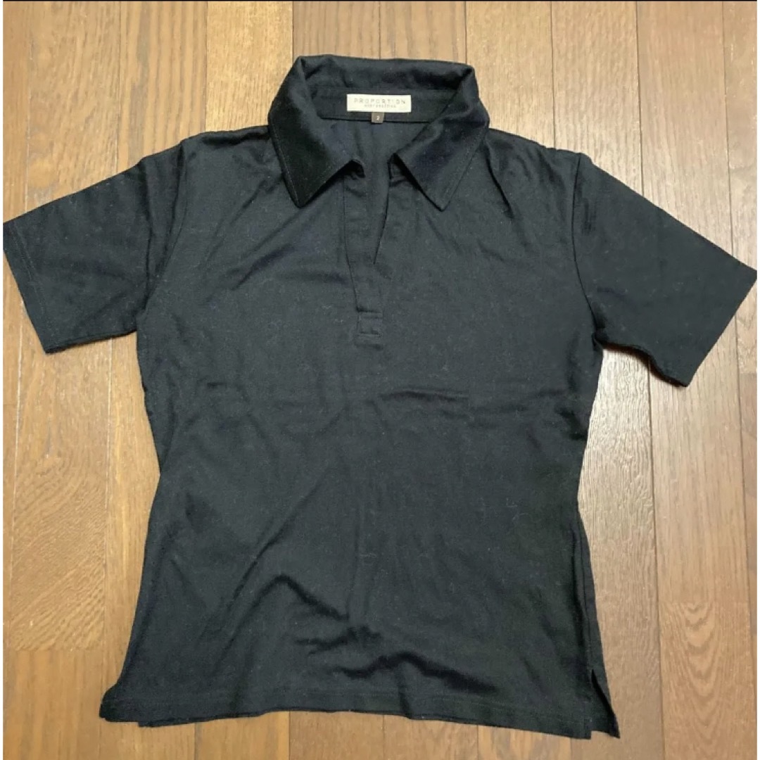 PROPORTION BODY DRESSING(プロポーションボディドレッシング)の開襟Tシャツ レディースのトップス(Tシャツ(半袖/袖なし))の商品写真