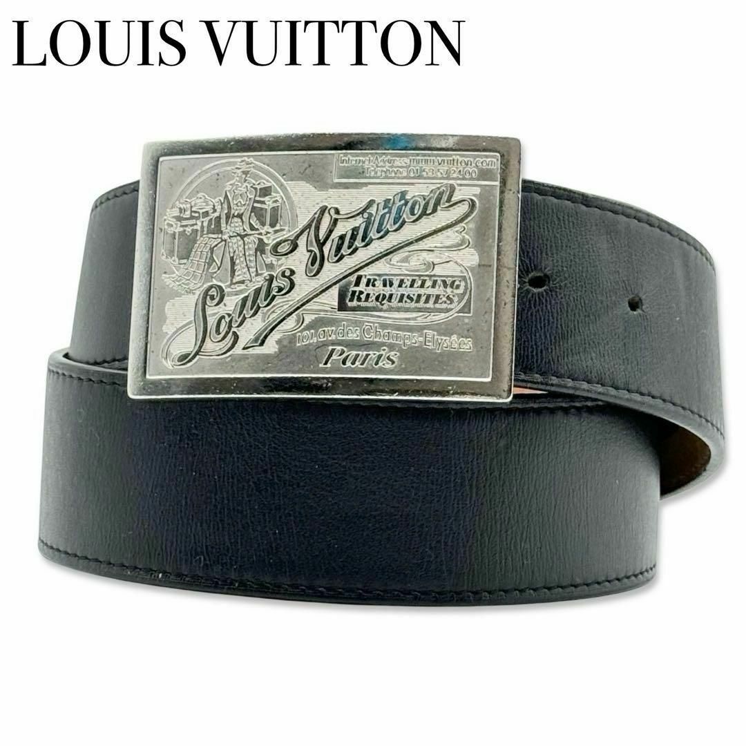 LOUIS VUITTON(ルイヴィトン)のルイヴィトン M6812 サンチュール ベルト サイズ 85/34 ブラック メンズのファッション小物(ベルト)の商品写真