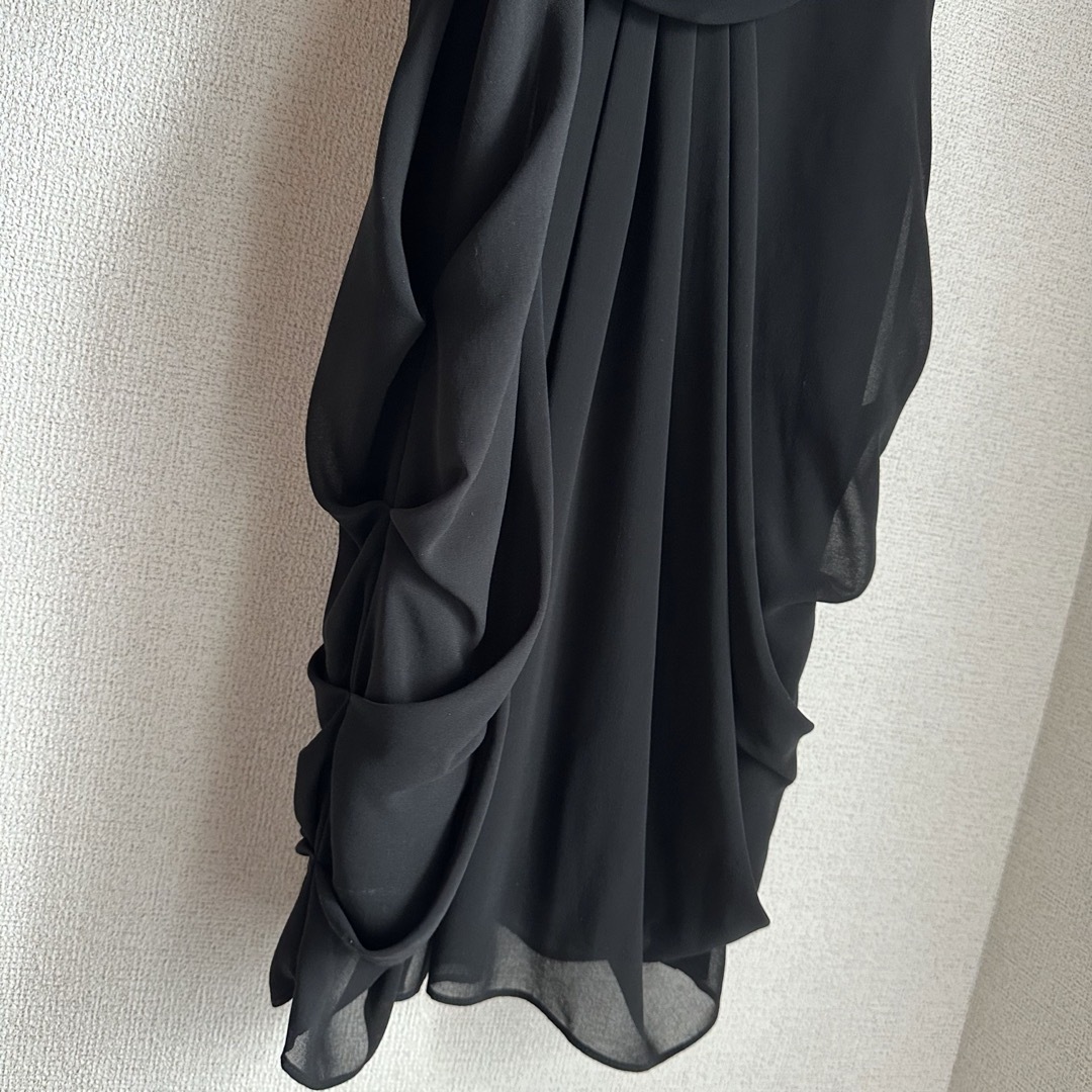 【美品】13号　ボドレ　ドレス　ワンピース　二次会　お呼ばれ　シフォン　タイト レディースのフォーマル/ドレス(ミディアムドレス)の商品写真