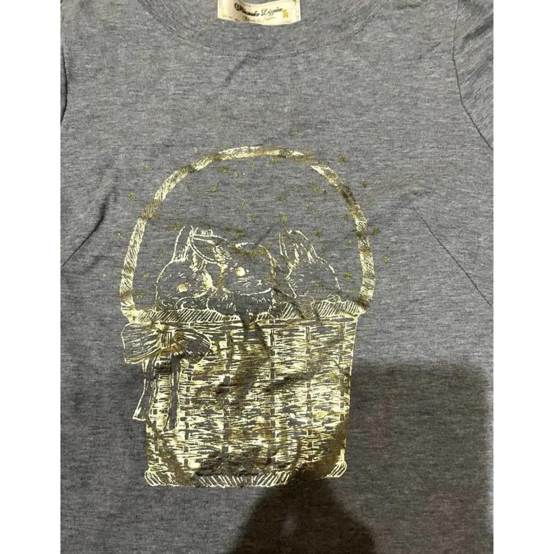 franche lippee(フランシュリッペ)の【期間限定】フランシュリッペ　バスケットうさぎ　Tシャツ レディースのトップス(Tシャツ(半袖/袖なし))の商品写真