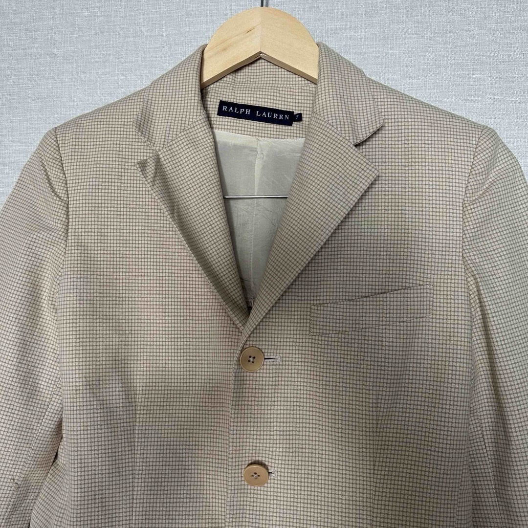 Ralph Lauren(ラルフローレン)のラルフローレン　テイラージャケット　チェック　コットン レディースのジャケット/アウター(テーラードジャケット)の商品写真