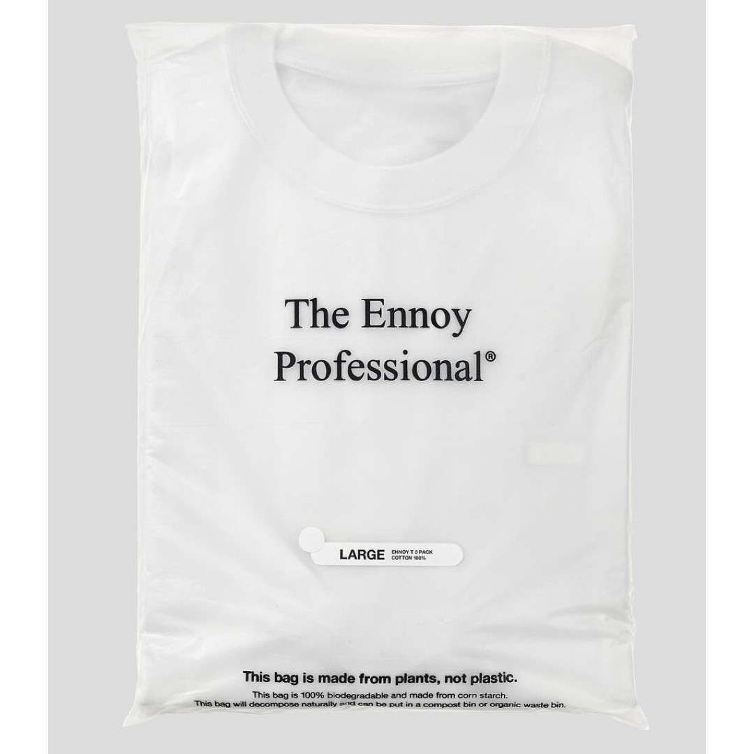 COMOLI(コモリ)の新品未使用　ENNOY 3PACK T-SHIRTS WHITE メンズのトップス(Tシャツ/カットソー(半袖/袖なし))の商品写真