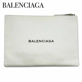 Balenciaga - バレンシアガ 485110 M レザー クラッチ セカンドバッグ ホワイト 白