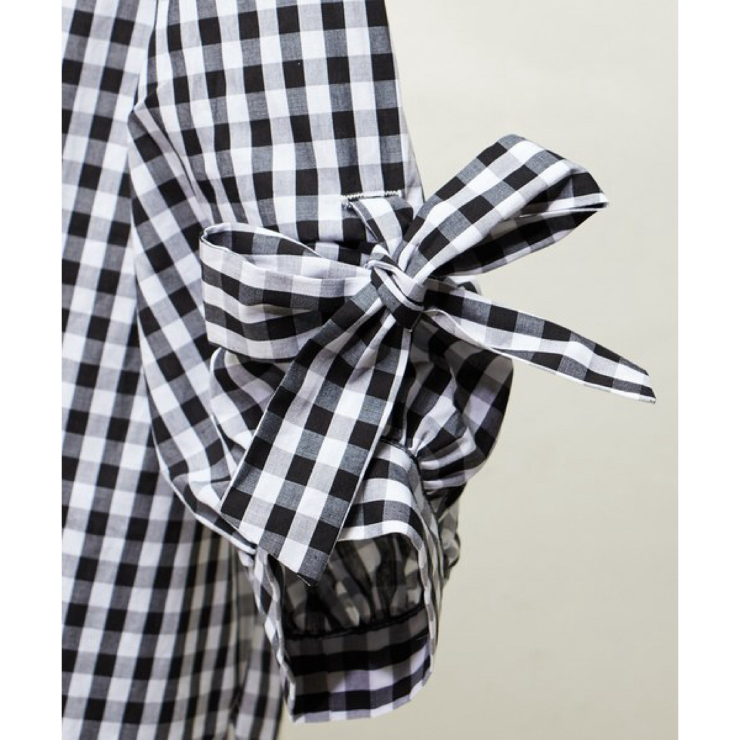 natural couture(ナチュラルクチュール)の袖くしゅっとリボンシャツ ナチュラルクチュール レディースのトップス(シャツ/ブラウス(長袖/七分))の商品写真
