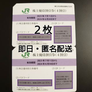 【匿名配送】東日本旅客鉄道　株主優待割引券　2枚(その他)