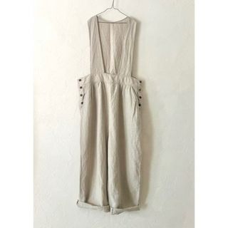 ネストローブ(nest Robe)のnR ブラックリネンボタンサロペット(サロペット/オーバーオール)