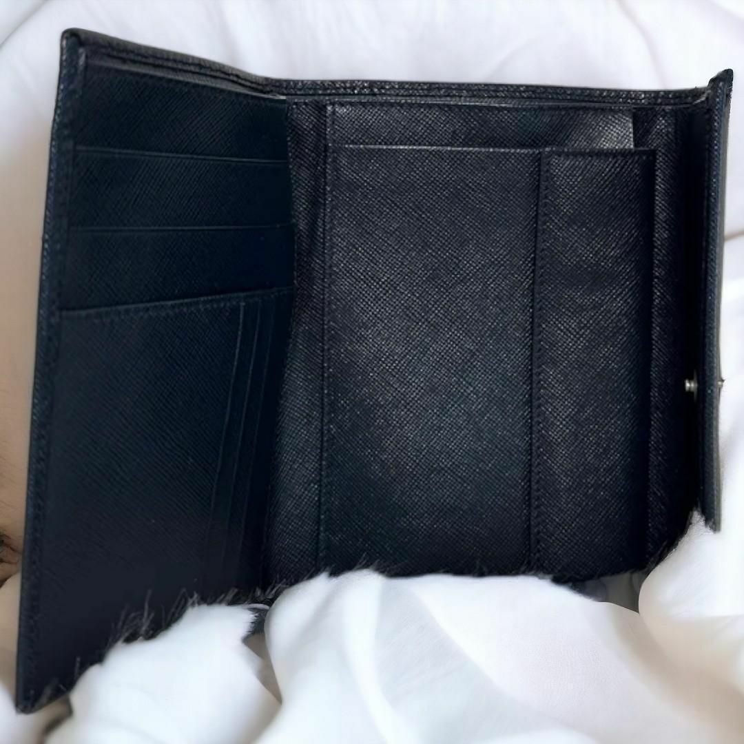 PRADA プラダ 三つ折り財布 三角ロゴ プレート サフィアーノ PRADA プラダ 三つ折り財布 三角ロゴ プレート サフィアーノ