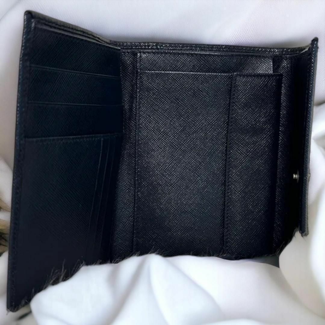 PRADA プラダ 三つ折り財布 三角ロゴ プレート サフィアーノ PRADA プラダ 三つ折り財布 三角ロゴ プレート サフィアーノ