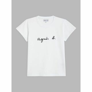 【美品】アニエスベー　ロゴTシャツ　１（S）白