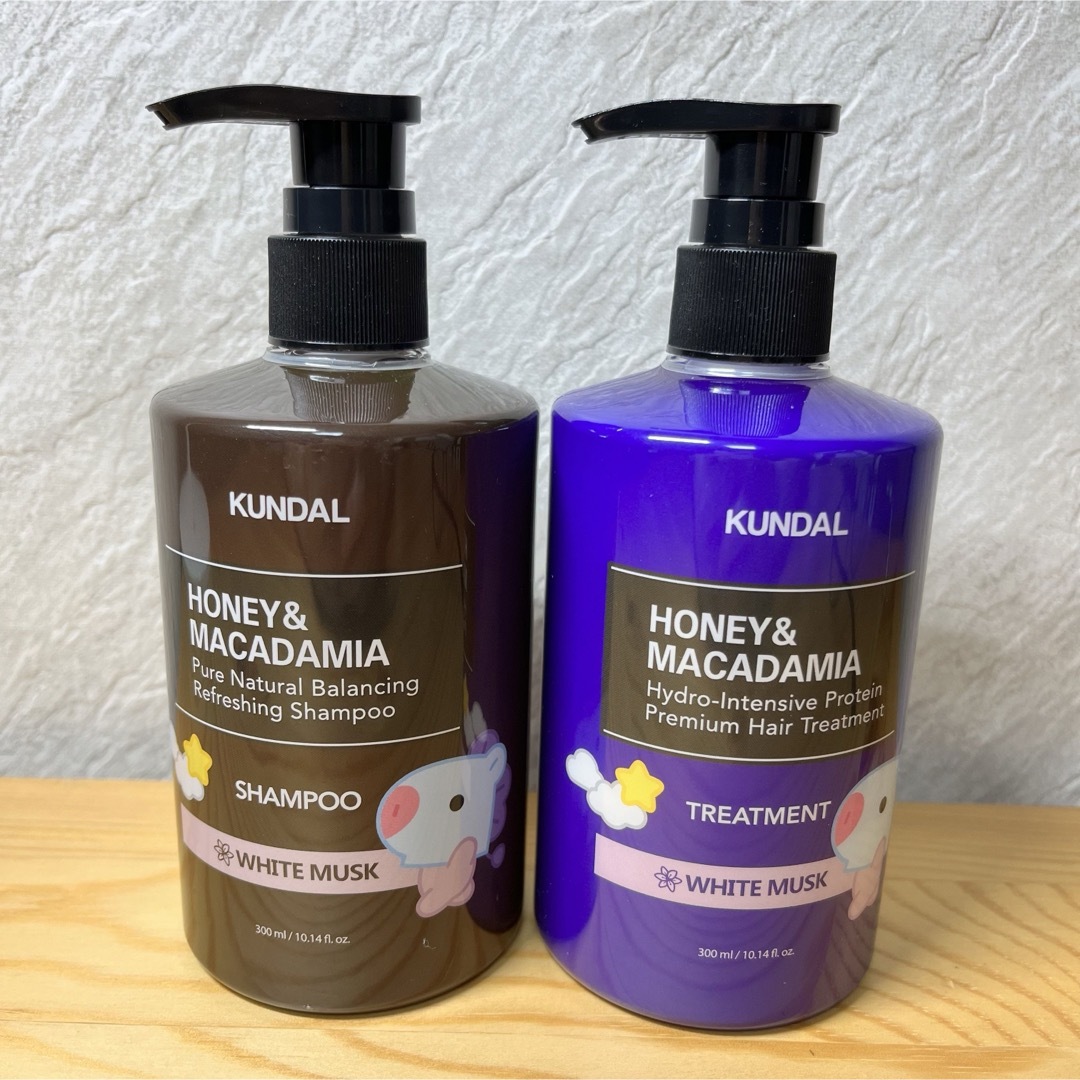 クンダルH&Mシャンプー300ml&トリートメント300ml コスメ/美容のヘアケア/スタイリング(シャンプー/コンディショナーセット)の商品写真