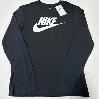 ナイキ(NIKE)の新品　L ナイキ　NIKE　ロングスリーブ　Tシャツ　長袖　ブラック(Tシャツ/カットソー(七分/長袖))