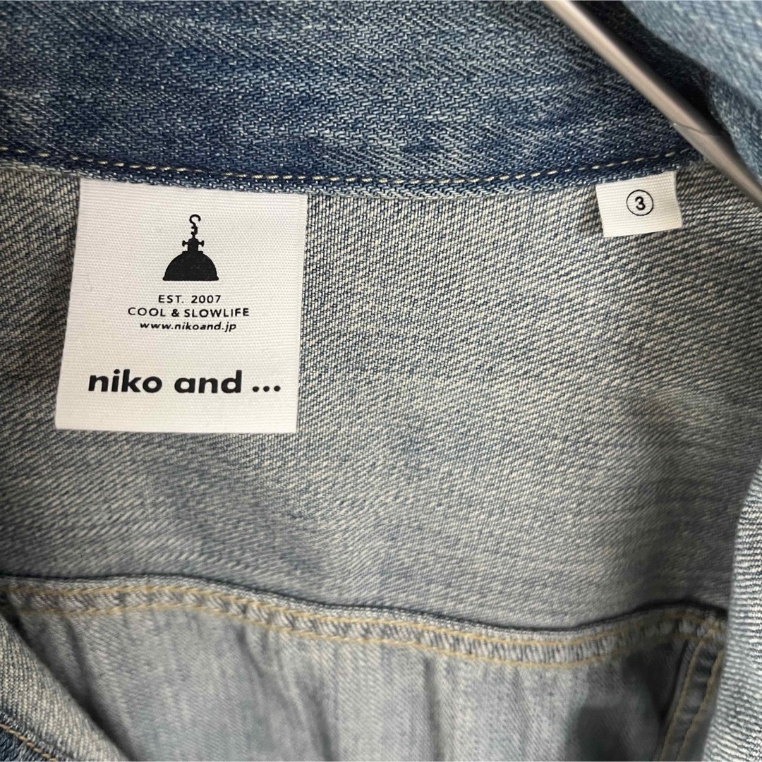 niko and...(ニコアンド)のniko and…. ニコアンド　デニム　Gジャン　ブルー　ヴィンテージ風 レディースのジャケット/アウター(Gジャン/デニムジャケット)の商品写真