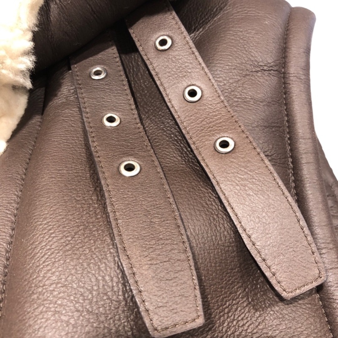 HERMES - エルメス HERMES ムートンレザーベスト アイボリー HERMES - エルメス HERMES ムートンレザーベスト アイボリー