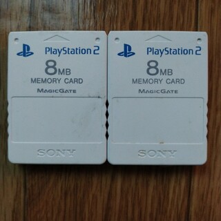 ソニー(SONY)のメモリーカード ×2 PS2用 8MB  ホワイト SONY純正品(家庭用ゲームソフト)