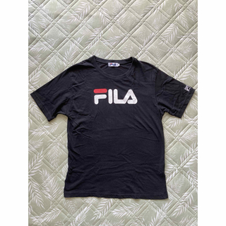 フィラ(FILA)のFILA 半袖Tシャツ　ブラック　メンズ　L(Tシャツ/カットソー(半袖/袖なし))