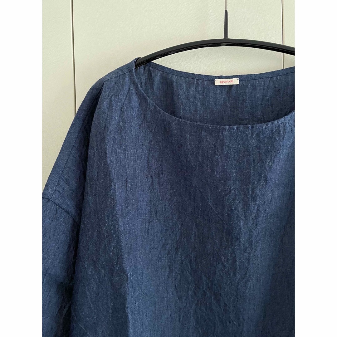 2024SS apuntob / dress chambray linen レディースのワンピース(ロングワンピース/マキシワンピース)の商品写真