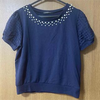 イング(INGNI)のINGNI レディース ビジュー付 カットソー Ｍ(Tシャツ(半袖/袖なし))