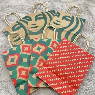 スターバックスコーヒー(Starbucks Coffee)のスタバ 紙袋 6枚セット(ラッピング/包装)