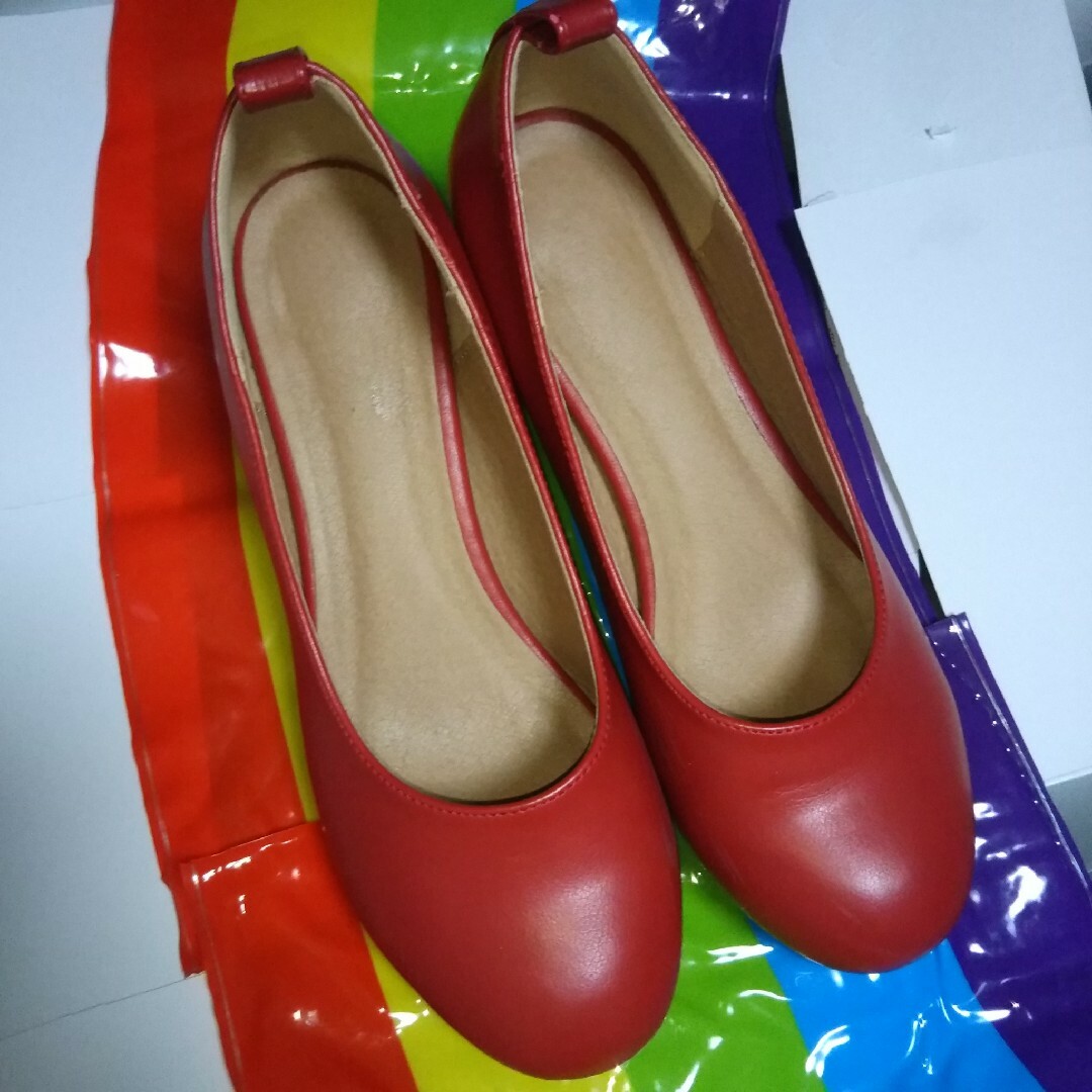 パンプス 赤 レディースの靴/シューズ(ハイヒール/パンプス)の商品写真
