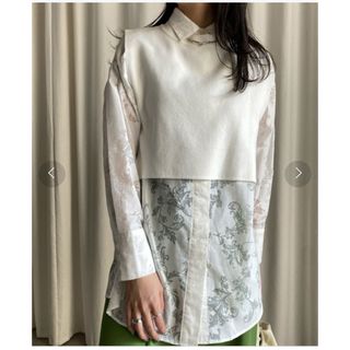 アメリヴィンテージ(Ameri VINTAGE)のAmeri VEST SET SHEER PATTERN SHIRT(シャツ/ブラウス(長袖/七分))