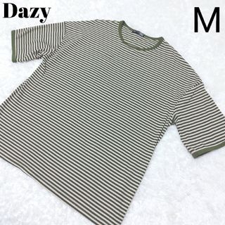 Dazy 半袖 カットソー Tシャツ ボーダー M(Tシャツ/カットソー(半袖/袖なし))