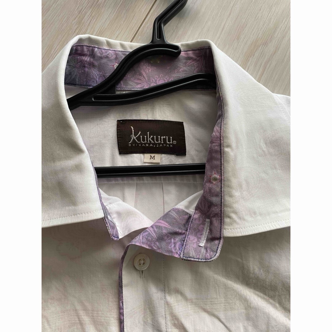 値下げ　限定版KUKURU M 長袖　かりゆしウェア メンズ メンズのトップス(シャツ)の商品写真