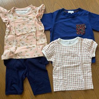 ユニクロ(UNIQLO)の夏服　保育園着　まとめ買い　4点セット(Tシャツ/カットソー)