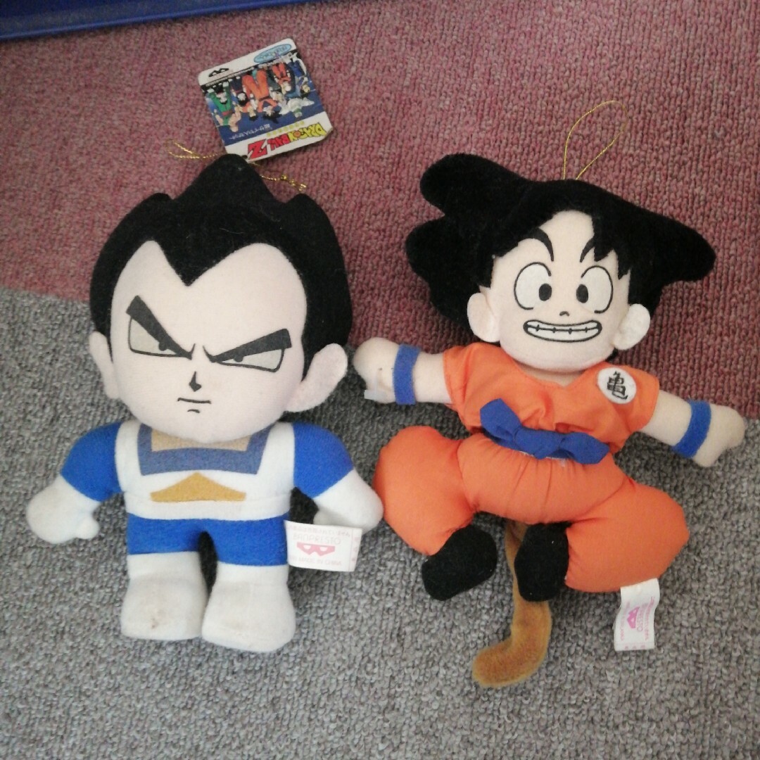 ドラゴンボール(ドラゴンボール)の1993 非売品  DRAGON BALL 孫悟空　ベジータ ぬいぐるみ エンタメ/ホビーのおもちゃ/ぬいぐるみ(ぬいぐるみ)の商品写真